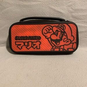 Super Mario kana case red nintendo switch storage carrying case